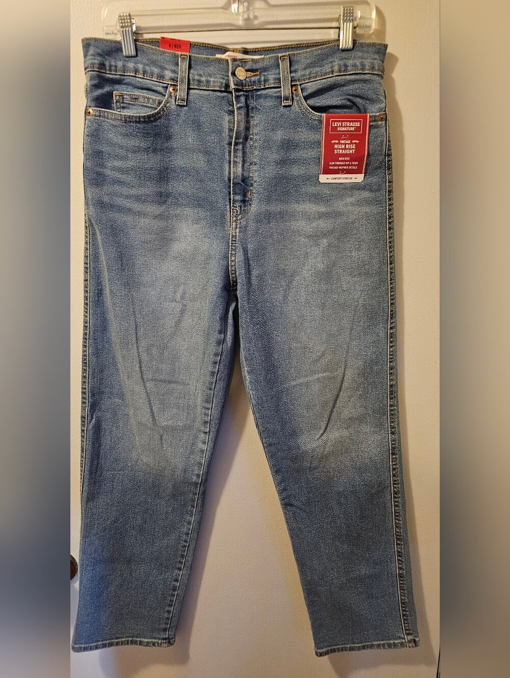 Signature Levi's Strauss Vintage High Rise Straight Jeans Women's Sz 8 W29 NWT